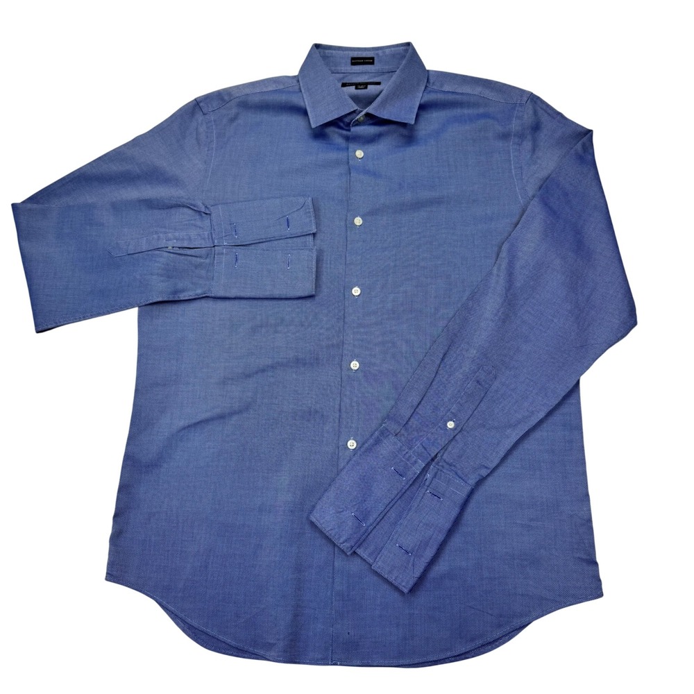 Banana Republic Mens Blue Egyptian Cotton French Cuff Dress Shirt 16-16.5 L